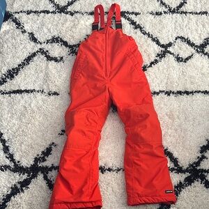 Lands' End Red and Gray Snow Bib